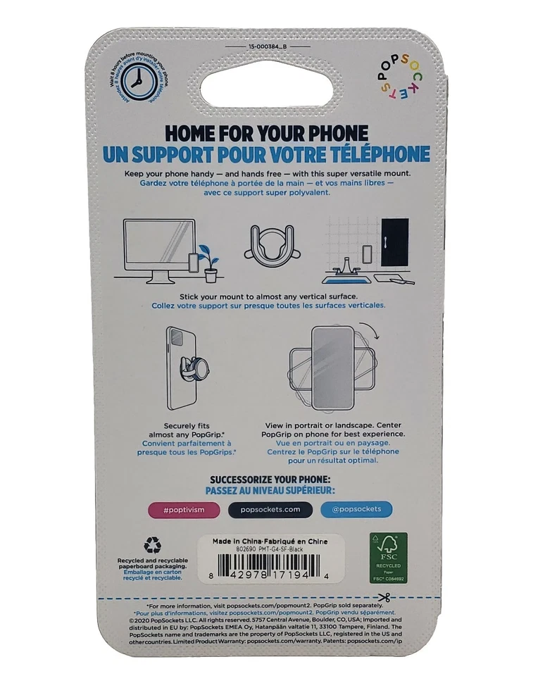 PopSockets Popmount 2 Multi Surface Phone Mount Clip Holder PopSockets - Image 4 of 4