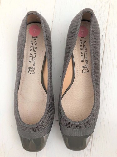 BNWOB LA BOTTINE SOURIANTE LADIES GREY SUEDE PATENT COURT SHOES Size 5 EU  38 | eBay