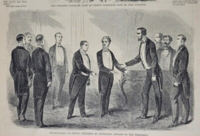 Harper's Weekly 8/24/1861 Abraham Lincoln meets Prince / Battle of Dug Spring MO