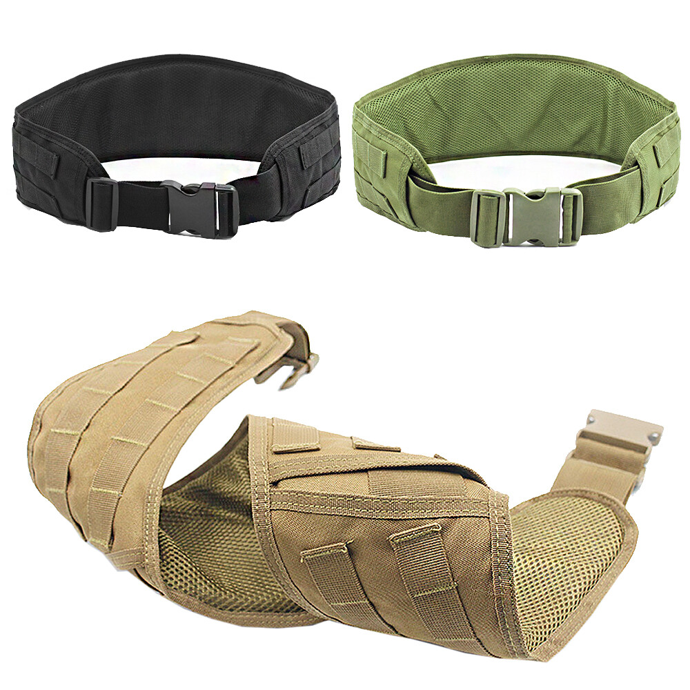 Tactical Molle Waist Gun Belt Military Army Pad Patrol Belt Combat Battle  Belt
