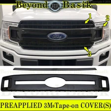 2018 2019 2020 FORD F150 (XL Model ONLY) GLOSS BLACK Grille Grill COVER OVERLAY