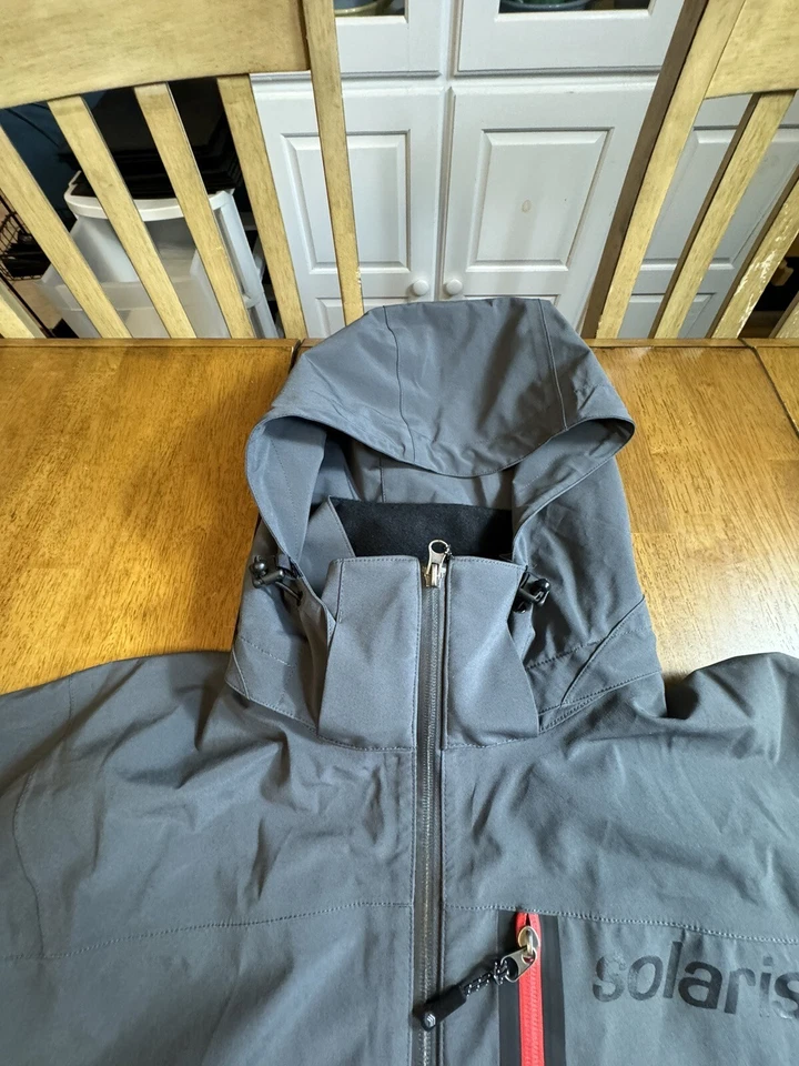 Solaris Solaris Solatshell Chaqueta Abrigo Para Hombre XL Cremallera Capucha Ventilación Gris ¡Calidad Usada en Excelente Condición!! Foto 4 de 4