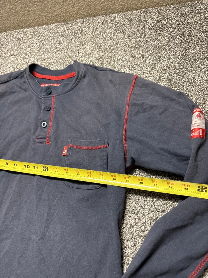 Portwest FR Shirt Men Medium BIZ Flame Safety Long Sleeve Henley L ARC 2 - Image 3 of 4