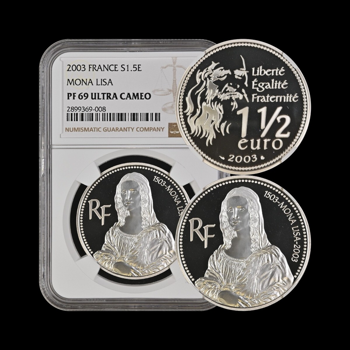 FRANCE. 2003, 1.5 Euro, Silver - NGC PF69 - Leonardo Da Vinci