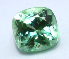 AAA Natural Green Montana Sapphire Cushion Cut 6.40 Ct CERTIFIED Loose Gemstone