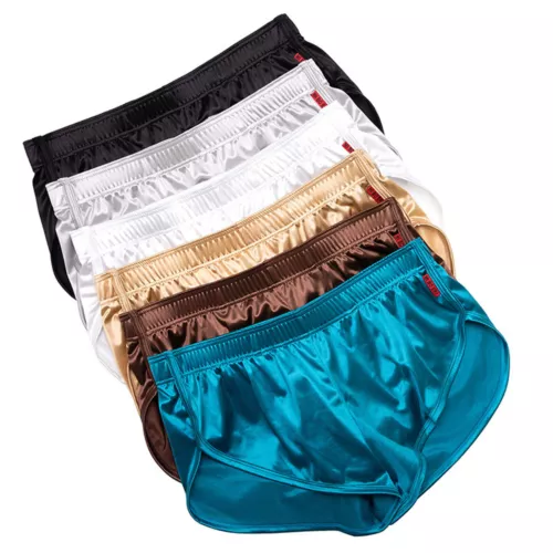 Boxer Uomo In Raso Di Seta Con Elasticizzato Vita Pigiama Slip ▽ - Foto 1 di 27