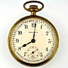 Antique 1917 Illinois Watch Co. Burlington 21j 16s Gold Filled Pocket Watch