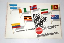 Original Coca-Cola Werbung Plakat 1965 Preisausschreiben Das grosse Spiel Poster