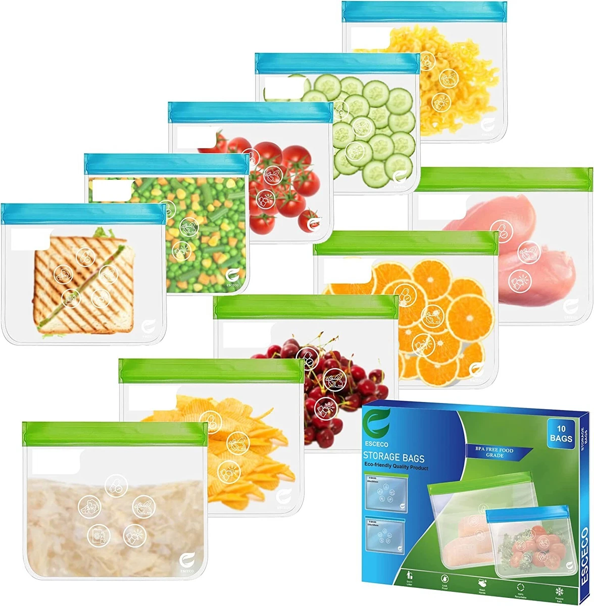 Airtight outlet freezer bags