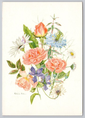 #ad #ad London England UK Spray of Flowers by Patricia Dale Vintage Postcard $3.99