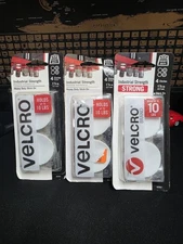3 VELCRO(R) brand Industrial Strength Coins 1-7/8 Inch 4/Pkg-White 075967903633