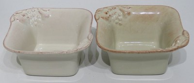 Casafina ''Madeira Harvest''  5'' Individual Baker 1 each Vanilla & Sage Green EUC