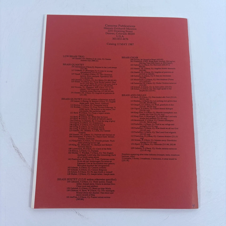 Noel Grand Jeu et Duo Partituras Latón Quinteto y Órgano Louis Claude D'Aquin Foto 2 de 4