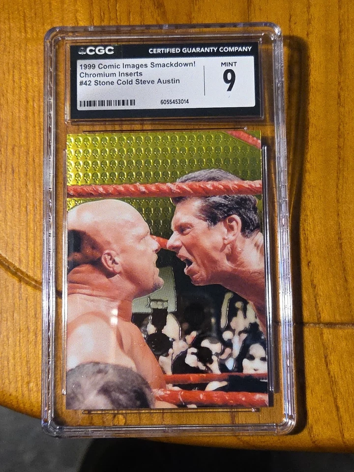SmackDown 1999 WWF WWE piedra cromada frío Steve Austin #42 CGC 9 NXT Foto 4 de 4