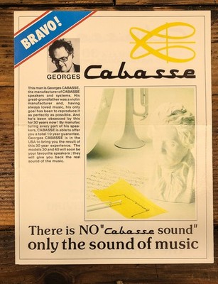 Cabasse Model 30 Model 40 Speaker Dealer Brochure *Original*
