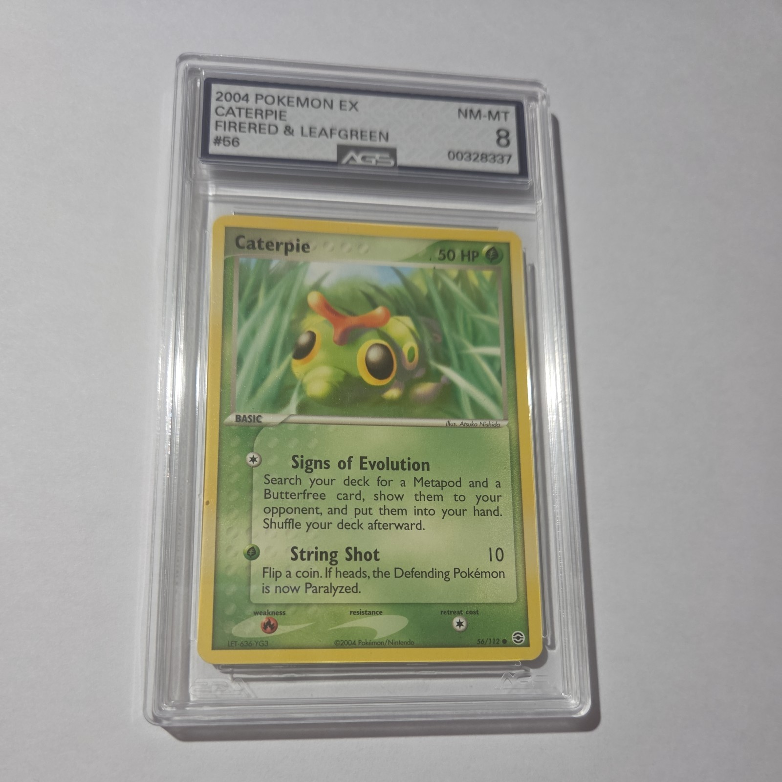 2004 Caterpie 56/112 FireRed & LeafGreen Regular AGS 8