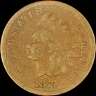 1874 INDIAN HEAD CENT ✪ VG VERY GOOD ✪ 1C PENNY COIN C ◢TRUSTED◣