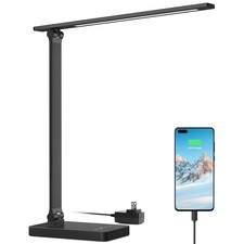 LED Desk Lamp with USB Charging Port,650LM Dimmable Home Office Touch Control...