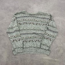 Vintage Knitted Jumper abstract patterned knit sweater Women's M 12-14 