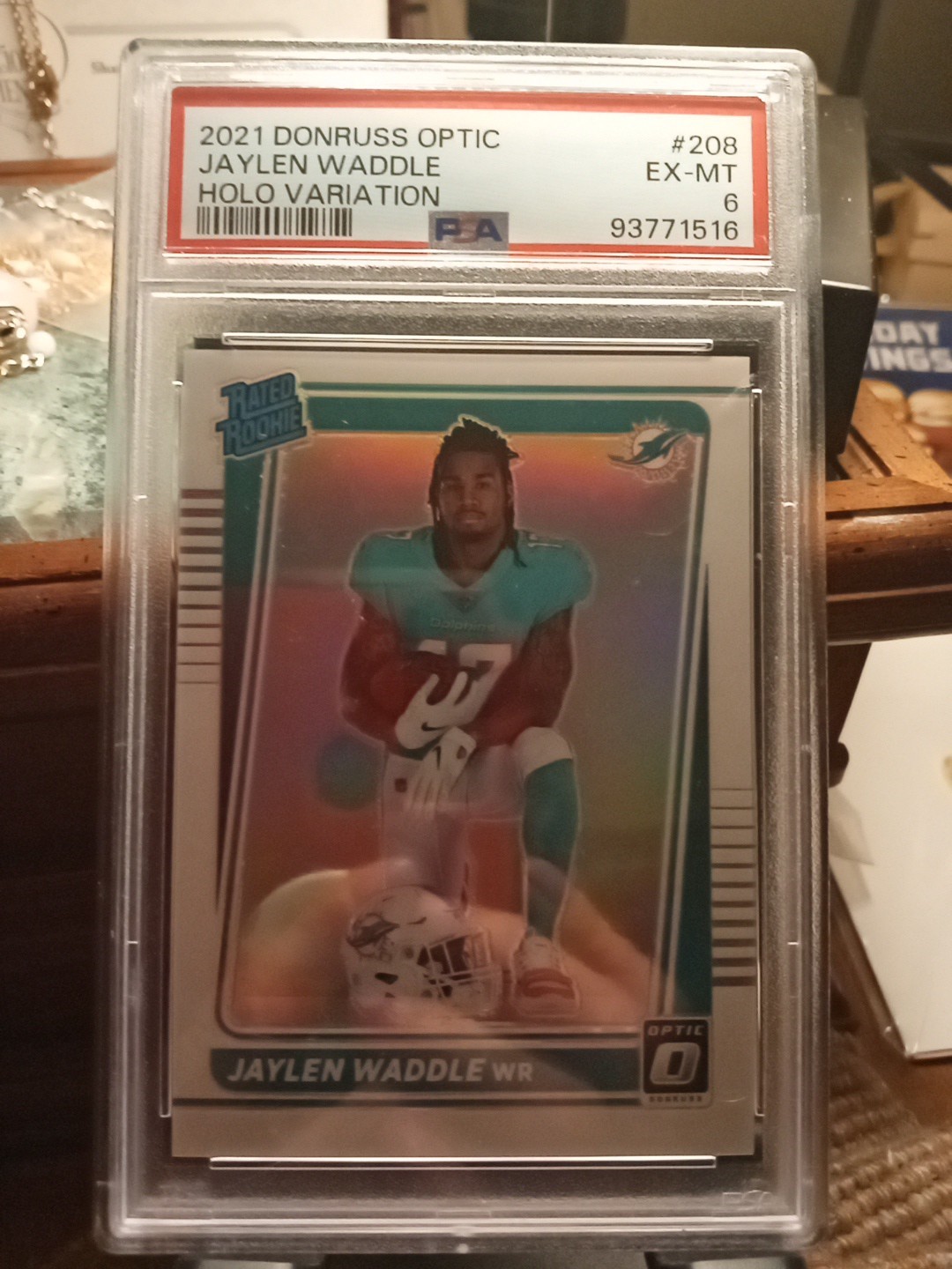 2021 Panini Donruss Optic- PrizmRated Rookie Jaylen Waddle #208 Holo Variation