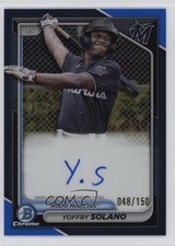 2024 Bowman Chrome Prospect Blue Refractor /150 Yoffry Solano #CPA-YS Auto xu4