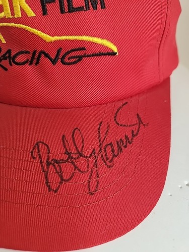 Kodak Film Racing Hat Autograpghed By Bobby Hamilton, Nascar, Racing, Vintage - Picture 3 of 12