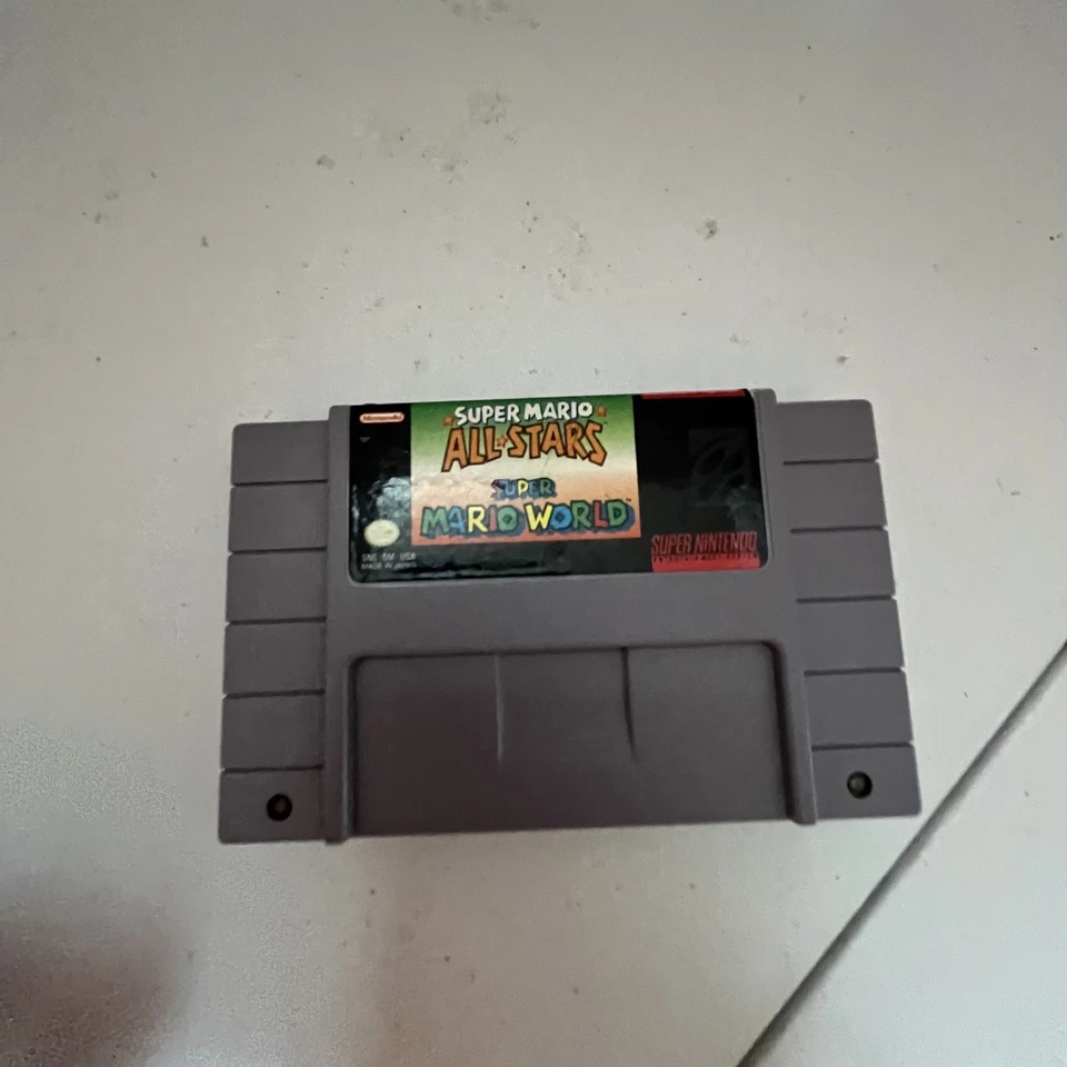 Super Mario All-Stars + Super Mario World SNES 1994 Somente Cartucho Nintendo - Imagem 3 de 4