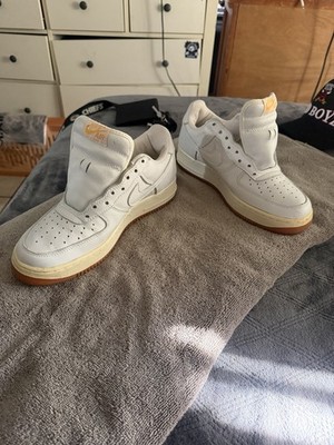 Nike Air Force 1 White Gum Leather Low Top Men's Sneakers Athletic Shoes
