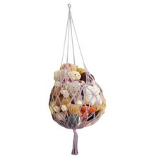 Stuffed Animal Storage Hammock Corner Hanging Net Stuffy Animal Hammock Purple