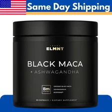 Organic Black Maca Root with Ashwagandha -Highest Potency 40,000mg 40x Strength.