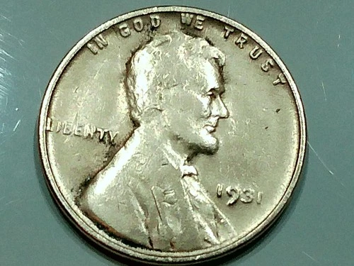 1931 us copper penny - ms - rb - 3.0 - full rim - good stamp - bright - shiny