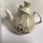 Vtg MCM Red Wing Bob White Quail Tea Pot Pottery Excellent Condition Large