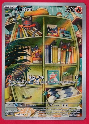 POKEMON Temporal Forces - Litten 167/162 *NM* ENG