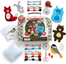 Woodland Animals Kids Sewing Kit, Educational Beginner Arts  Crafts Gift for Bo