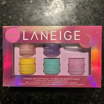 LANEIGE Midnight Minis Lip Sleeping Mask Set 5pc New Sealed