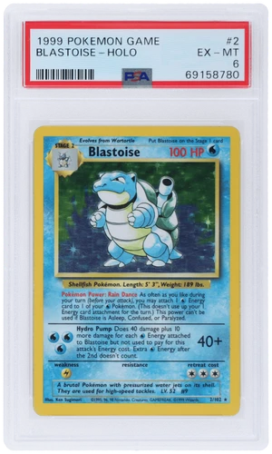 1999 Pokemon Game Blastoise Holo #2 PSA 6