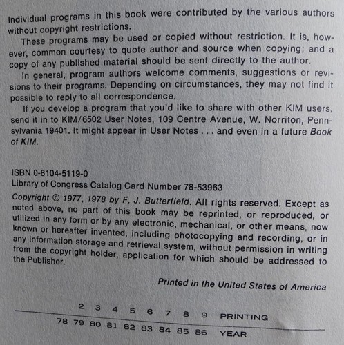 Rare 1978 1st Book of Kim Computer Manual + Ephemera Jim Butterfield - Bild 7 von 11