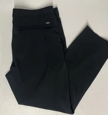 HURLEY Men's Performance Stretch Pants Regular Fit  Water Repel 36x32 BLACK Tech