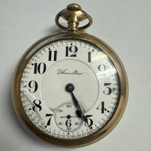 Hamilton Railroad Pocket Watch, 940, 21Jewel,  Running