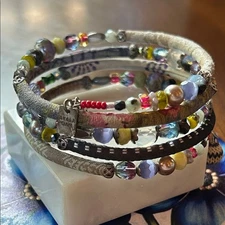Ayala Bar Spiral Wrap Bracelet #A44 beaded