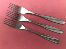 3 WMF (William Fraser) Cromargan SERENA Stainless Dinner Forks (Germany)