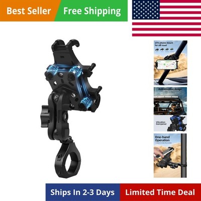 Anti-Vibration UTV Phone Mount Heavy Duty, Full Protection SXS Phone Holder w...