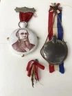 Lot Of GAR BADGES 1891 STEUBENVILLE/DEPARTMENT OF OHIO GAR/CERAMIC CANTEEN BADGE