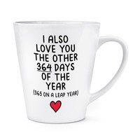 Gift Base Kaffeebecher Keramik 12Oz Latte Tasse Weiß Valentines