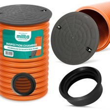 Steighrohr Kanalschacht Revisionsschacht DN315 Deckel Schwarz Dichtung 110 mm