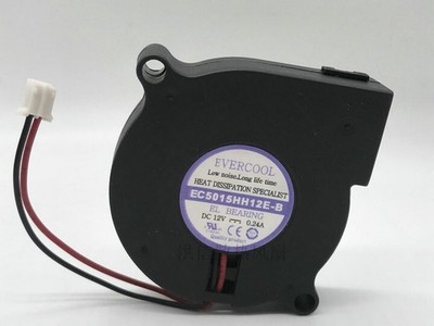 EVERCOOL EC5015HH12E-B DC12V 0.24A Turbo Small Blower Fan #zn