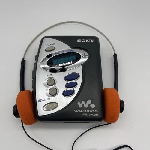 Sony Walkman WM-FX241 AM/FM Weather Cassette Player - New Belts - Reconditioned