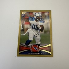 2012 Topps Gold Tennessee Titans Football Card #363 Zach Brown/2012