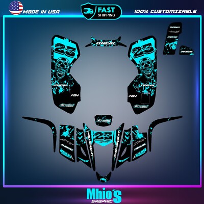 Kawasaki KFX 400 Premium ATV Quad Full Graphics Decal Kit - All Years Compatible