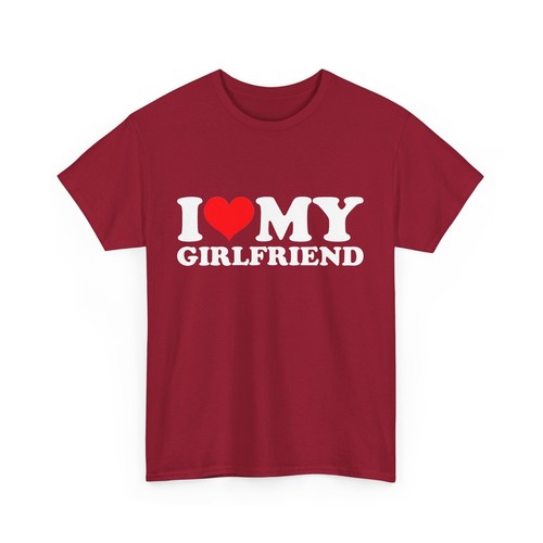 I Love My Hot Girlfriend I Heart My Hot Girlfriend GF T-Shirt - Picture 10 of 10